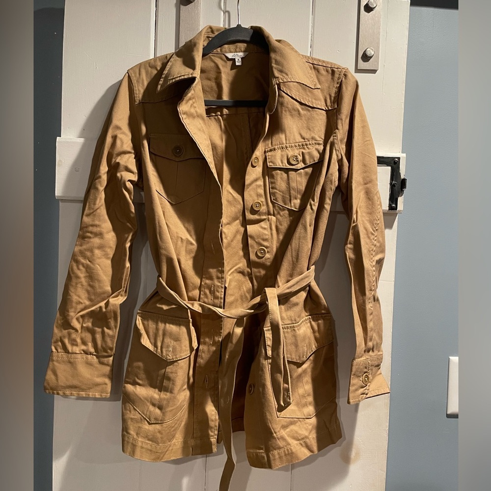 LL Bean short trench coat